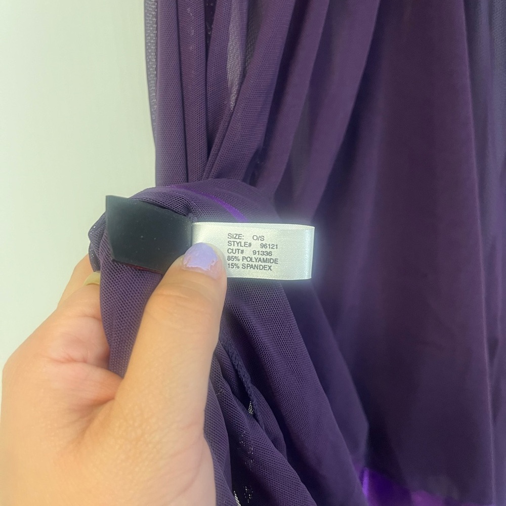 Y2K Risqué Purple Butterfly Lace Babydoll Gown Dress Sequin Size one size - Picture 8 of 9